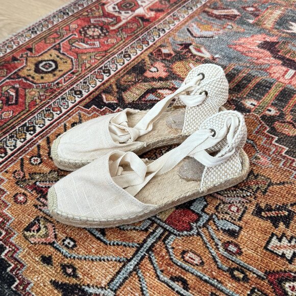 Soludos Flat Ankle Wrap Espradilles in 7.5 - Picture 2 of 6